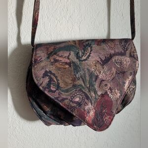 Vintage tapestry crossbody abstract purse